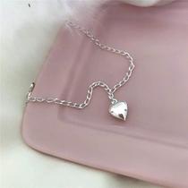Pulseira prata 925 infantil coração