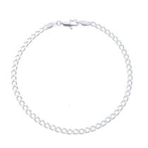 Pulseira Prata 925 Masculina Grumet Fina Original Maciça Legítima Top 3mm Elegante