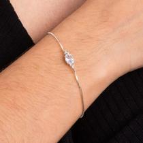 Pulseira prata 925 pedra oval cristal Fabro Saints Pulseira prata 925 pedra oval cristal Fabro Saints