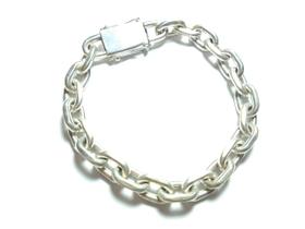 Pulseira prata 950 maciço 45 gramas 8 mm 22 Cm Maciça