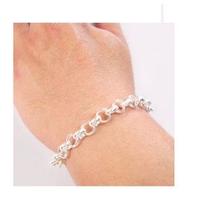 Pulseira Prata 950 Mciço 5,5 gramas 4 mm 21 Cm Pulseira Prata 950 Mciço 5,5 gramas 4 mm 21 Cm