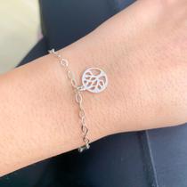Pulseira Prata Árvore Vida Joia Prata 925 Presente em Joias