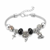 Pulseira Prata Berloque Pingentes Desenhos Cores Presente