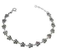 Pulseira Prata Envelhecido 15 Coroas 8Mm E 18 Cm Comprimento Pulseira Prata Envelhecido 15 Coroas 8Mm E 18 Cm Comprimento