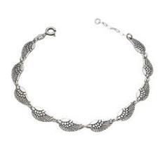 Pulseira Prata Envelhecido 18Cm Com 10 Asas 14Mm