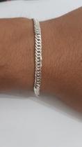Pulseira Prata Legítima 925 20 Cm Elo Duplo