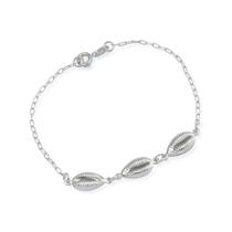 Pulseira Prateada de Búzios Pulseira Prateada de Búzios