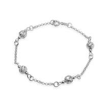 Pulseira Prateada Elo Português com Esferas Pulseira Prateada Elo Português com Esferas