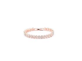 Pulseira prateada folheada com stras