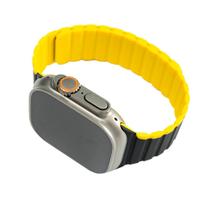 Pulseira Premium Magnética HPrime para Smartwatch - 42/42/45/49mm - Black + Yellow