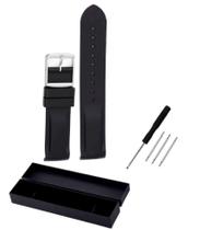 Pulseira Preta c/ Estojo p/ Relogio Omega Swatch Moonswatch 20mm