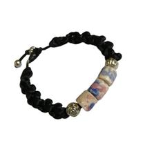 Pulseira Preta Unissex Fio Macramê