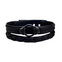 Pulseira Preto de Couro