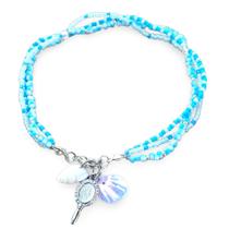 Pulseira Proteção Três Fios Mãe dos Peixes Iemanjá.