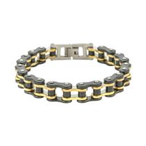 Pulseira Punk Rock Biker Masculina - Aço Inoxidável 316L