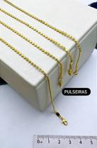 Pulseira Quadrada Fina 17cm com Alongadora de 5cm - 01 Unidade - Ouro 18k Pulseira Quadrada Fina 17cm com Alongadora de 5cm - 01 Unidade - Ouro 18k