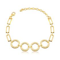 Pulseira Quatro Círculos Cravejados Pulseira Quatro Círculos Cravejados