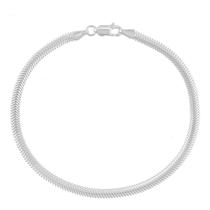 Pulseira Rabo De Rato 4mm Prata 925 Unissex 18,5cm Pulseira Rabo De Rato 4mm Prata 925 Unissex 18,5cm