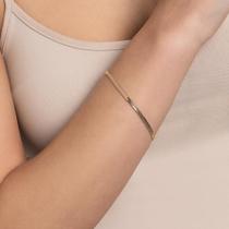 Pulseira rabo de rato banhada a ouro 18k Cód. 55203100 TAM 19