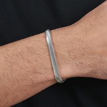 Pulseira rabo de rato prata inox 22 cm Pulseira rabo de rato prata inox 22 cm