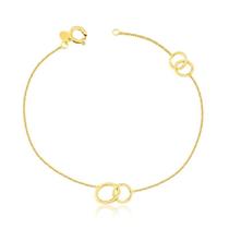 Pulseira Radhau Com Círculos Folheada A Ouro 18k Pulseira Radhau Com Círculos Folheada A Ouro 18k