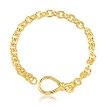 Pulseira Radhau Com Elos Feminina Folheada A Ouro 18k Pulseira Radhau Com Elos Feminina Folheada A Ouro 18k