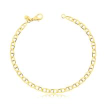 Pulseira Radhau Elos Malha Piastrine Folheada A Ouro 18k