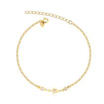 Pulseira Radhau Pontos de Luz Estrela Folheada A Ouro 18k Pulseira Radhau Pontos de Luz Estrela Folheada A Ouro 18k