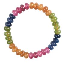 Pulseira Rainbow Tourmaline 5x8mm Beads para homens e mulheres Pulseira Rainbow Tourmaline 5x8mm Beads para homens e mulheres