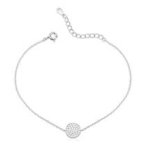 Pulseira Redonda Cravejada De Prata 925 Pulseira Redonda Cravejada De Prata 925