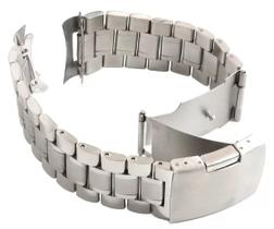 Pulseira Relógio Aço 24mm Encaixe Curvo Botão lateral Fecho.LC129 Pulseira Relógio Aço 24mm Encaixe Curvo Botão lateral Fecho.LC129