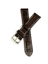Pulseira relógio Couro Grossa estilo Croco, Costura Clara.LC109 Pulseira relógio Couro Grossa estilo Croco, Costura Clara.LC109