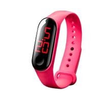 Pulseira relógio de led Rosa