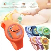 Pulseira Relógio Infantil Anti Mosquito Repelente Figurinhas