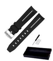 Pulseira Relogio Omega Swatch Moonswatch Black White com Estojo