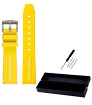 Pulseira Relogio Omega Swatch Moonswatch cor Amarela c/ Estojo