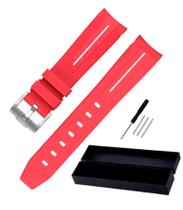 Pulseira Relogio Omega Swatch Moonswatch cor Vermelha c/ Estojo