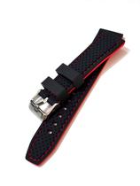 Pulseira Relógio Silicone, 20mm, Laterais e Costura Colorida.LC16 Pulseira Relógio Silicone, 20mm, Laterais e Costura Colorida.LC16