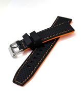 Pulseira Relógio Silicone, 26mm, Laterais e Costura Colorida.LC16 Pulseira Relógio Silicone, 26mm, Laterais e Costura Colorida.LC16