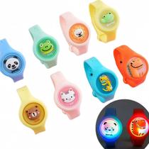 Pulseira Repelente Infantil Com Led E Cores Variadas