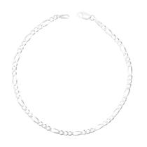 Pulseira Resistente de Prata Maciça Masculina 3,2mm Prata