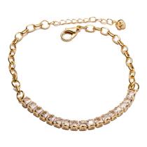 Pulseira Riviera banhada a ouro 18k Semijoia - Zircônias