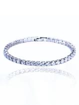 Pulseira Riviera Banhada a Prata 925 - Tennis Bracelet