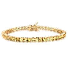 Pulseira riviera citrino natural 3mm com banho de ouro 18k joia deprata luxo möverich tamanho:18cm Pulseira riviera citrino natural 3mm com banho de ouro 18k joia deprata luxo möverich tamanho:18cm