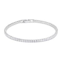 Pulseira Riviera com Pedras P Folheada a Prata 925