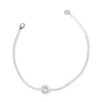 Pulseira Riviera Com Ponto De Luz De Prata 925 Pulseira Riviera Com Ponto De Luz De Prata 925