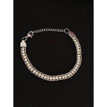 Pulseira Riviera Cristal Aço Inoxidável Prateada Unissex