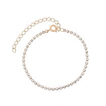 Pulseira Riviera Fina Cristal Banhado A Ouro Pulseira Riviera Fina Cristal Banhado A Ouro