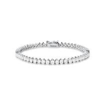 Pulseira Riviera Pedra Redonda Banho Ródio/Tam.18 Pulseira Riviera Pedra Redonda Banho Ródio/Tam.18