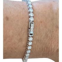 Pulseira riviera prata 925 luxo rodinada moissanite com 3mm e GRA 19cm.Rosangela lima joias Pulseira riviera prata 925 luxo rodinada moissanite com 3mm e GRA 19cm.Rosangela lima joias